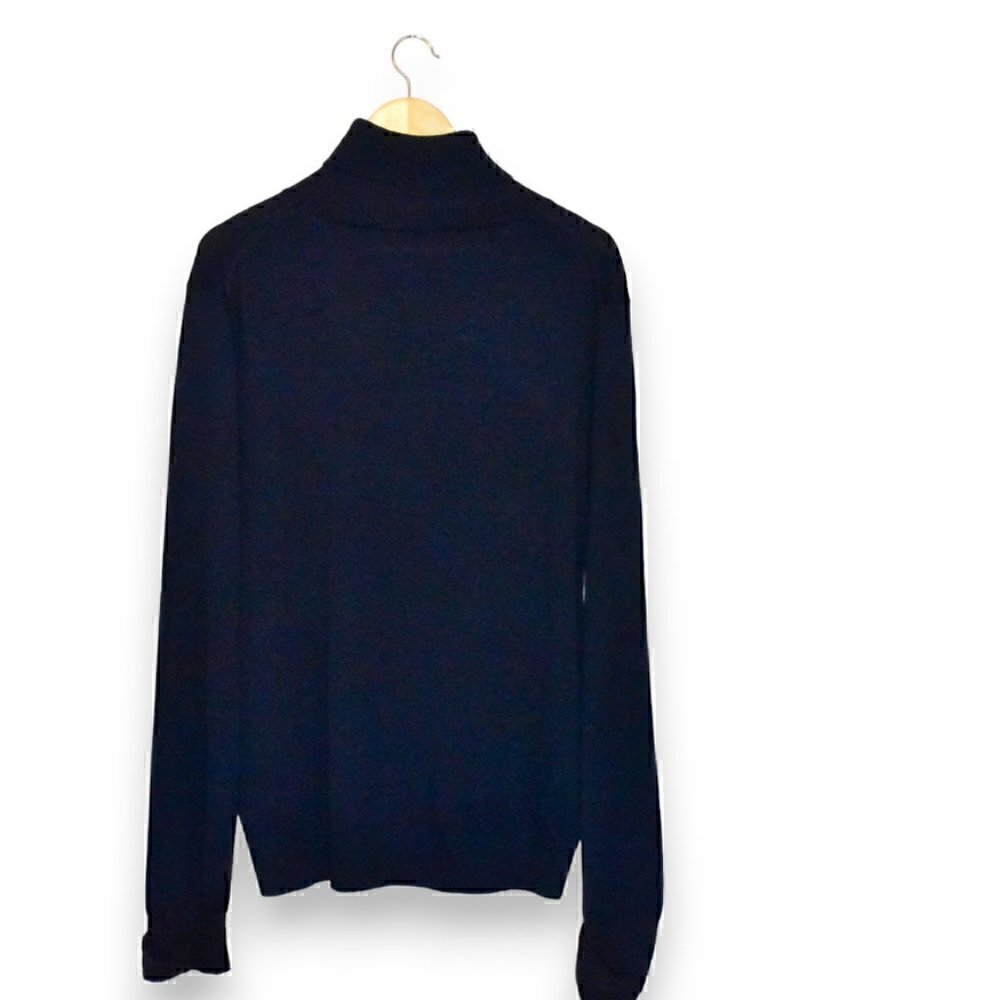 Magaschoni Man Long Sleeve Turtleneck Pullover Sweater Wool Blend Shirt Size L - Picture 2 of 10